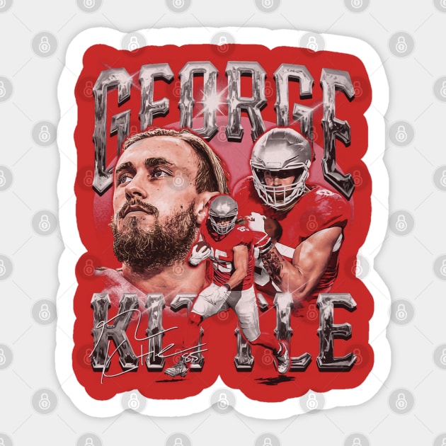 George Kittle San Francisco Vintage Sticker by ClarityMacaws